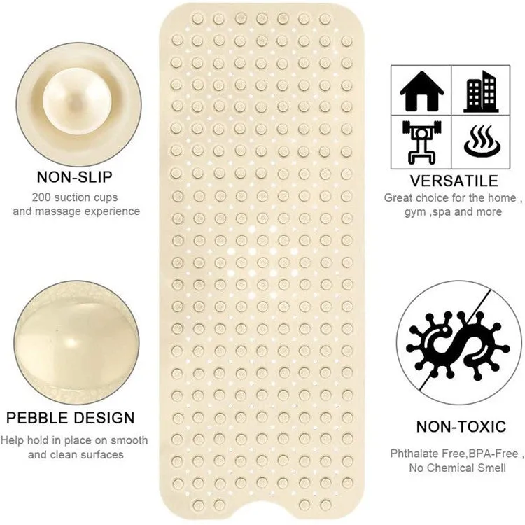 100 40cm Extended PVC Bathroom Mat Bathroom Bathtub Mat Floor Mat With Suction Cup