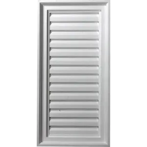 15'W x 19'H Rectangle Urethane Gable Vent Louver, Non-Functional