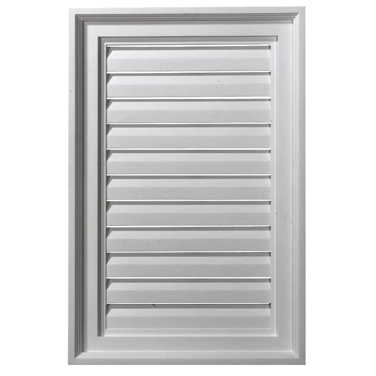 16'W x 19'H Rectangle Urethane Gable Vent Louver, Functional