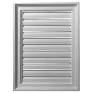 18'W x 13'H Rectangle Urethane Gable Vent Louver, Functional