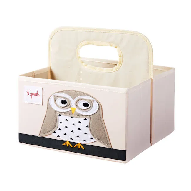 3 Sprouts Diaper Caddy - Owl