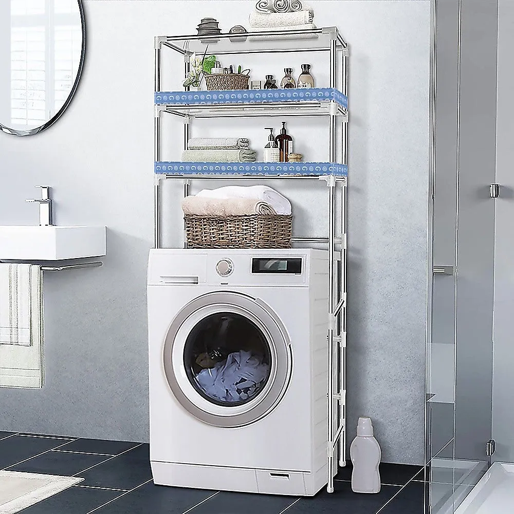 3-Tier Stainless Steel Laundry Storage Rack with Anti-Slip Pads