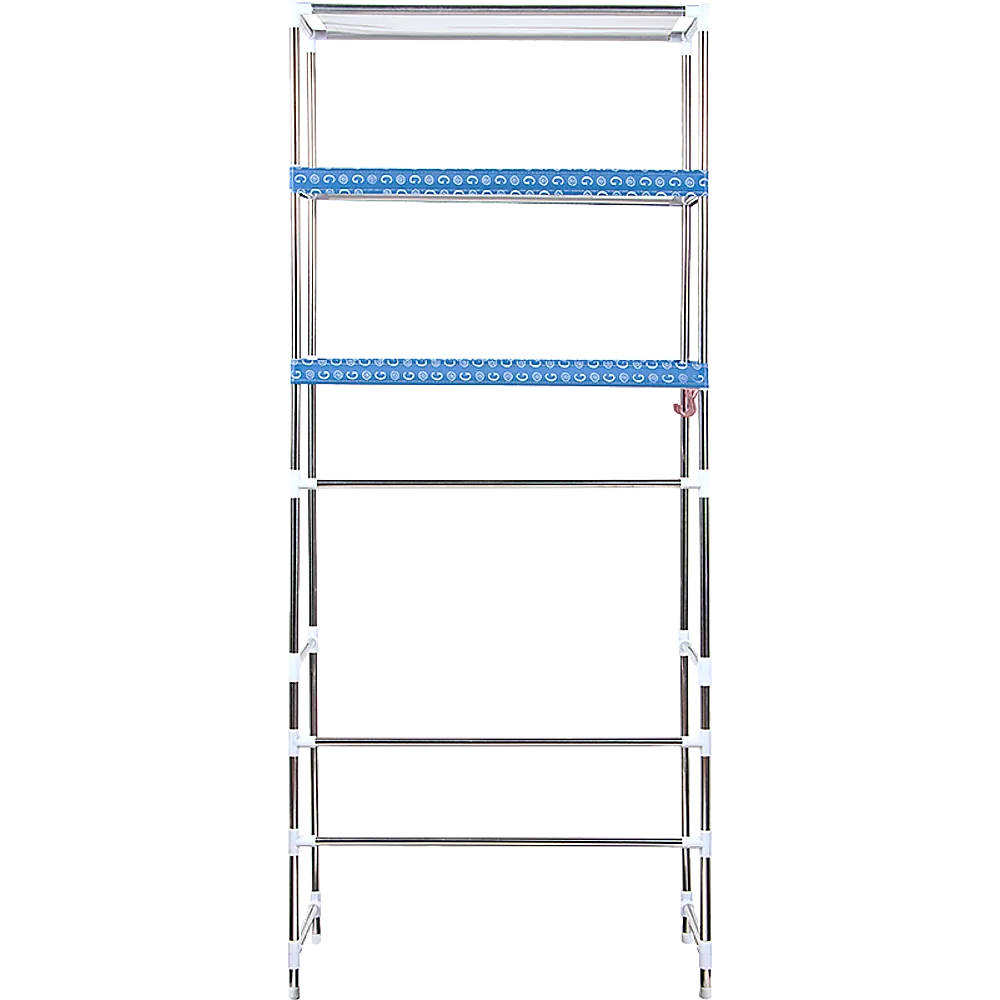 3-Tier Stainless Steel Laundry Storage Rack with Anti-Slip Pads