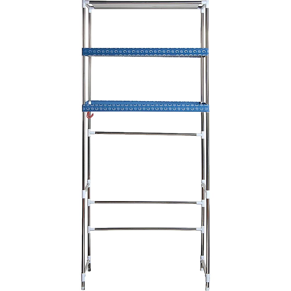 3-Tier Stainless Steel Laundry Storage Rack with Anti-Slip Pads