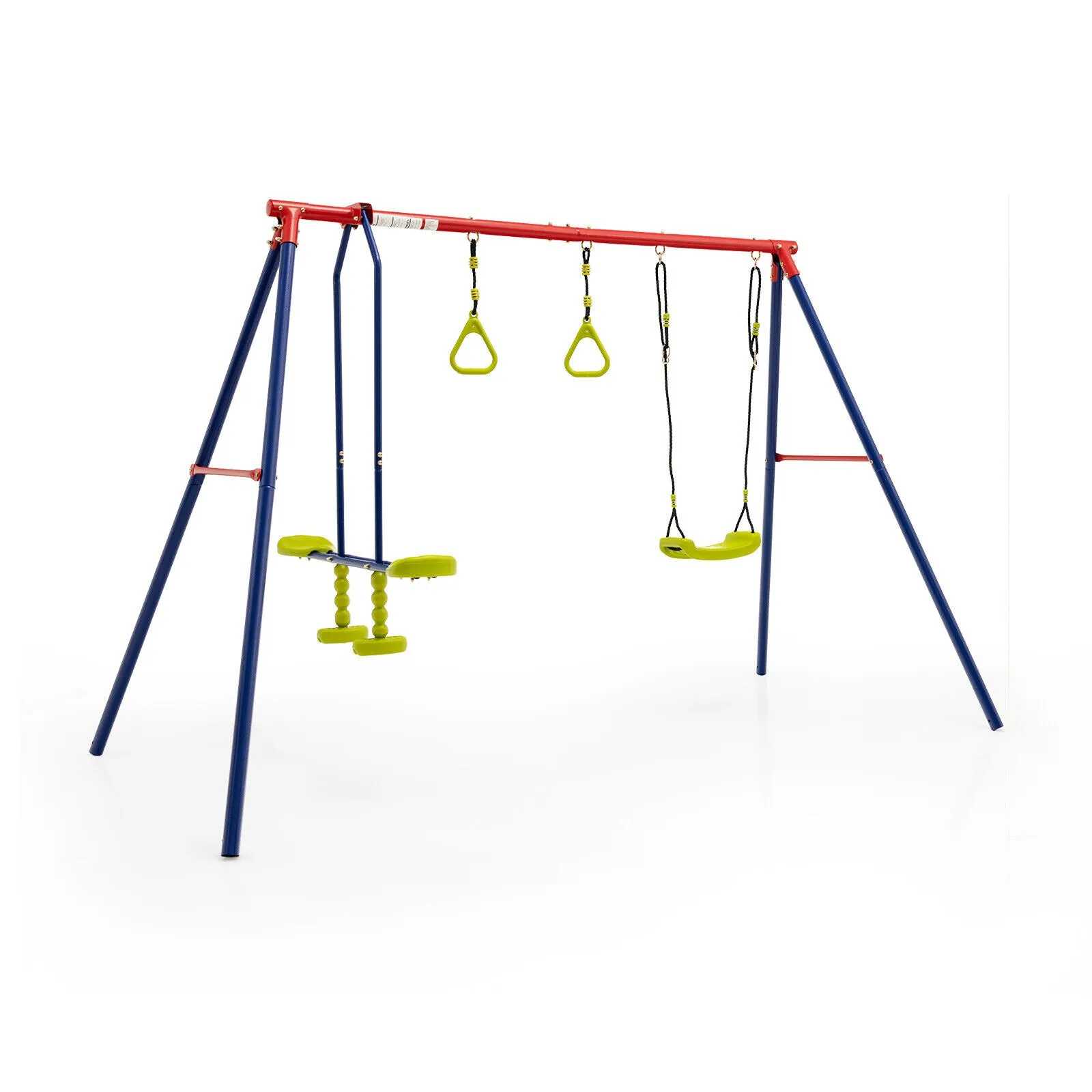 300 KG Heavy-Duty Kids Metal Swing Set Frame Outdoor Playground