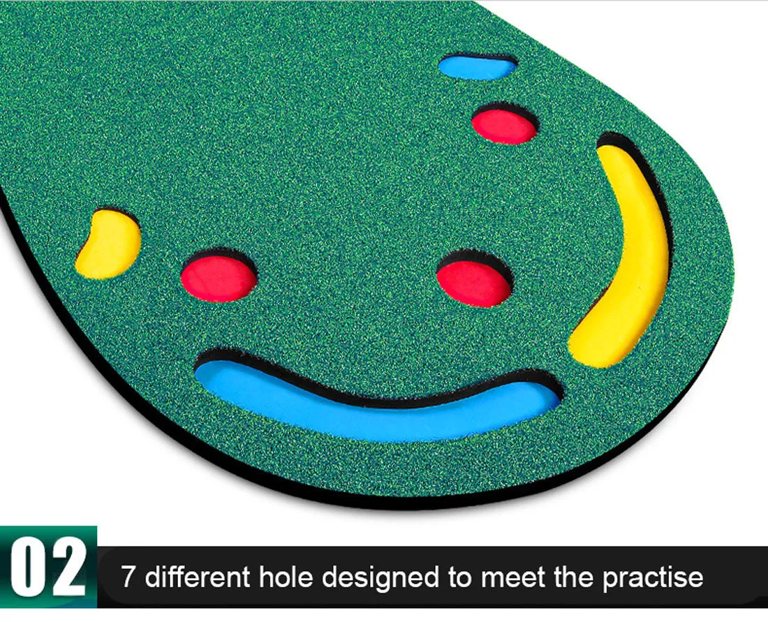 3M Golf Putting Mat Practice Training Indoor Outdoor Portable Slope Balls Soft Fleece Surface