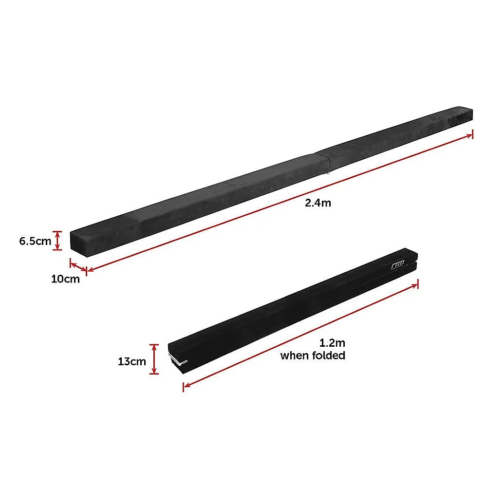 8FT Folding Balance Beam, Anti-slip, Heavy-duty Suede