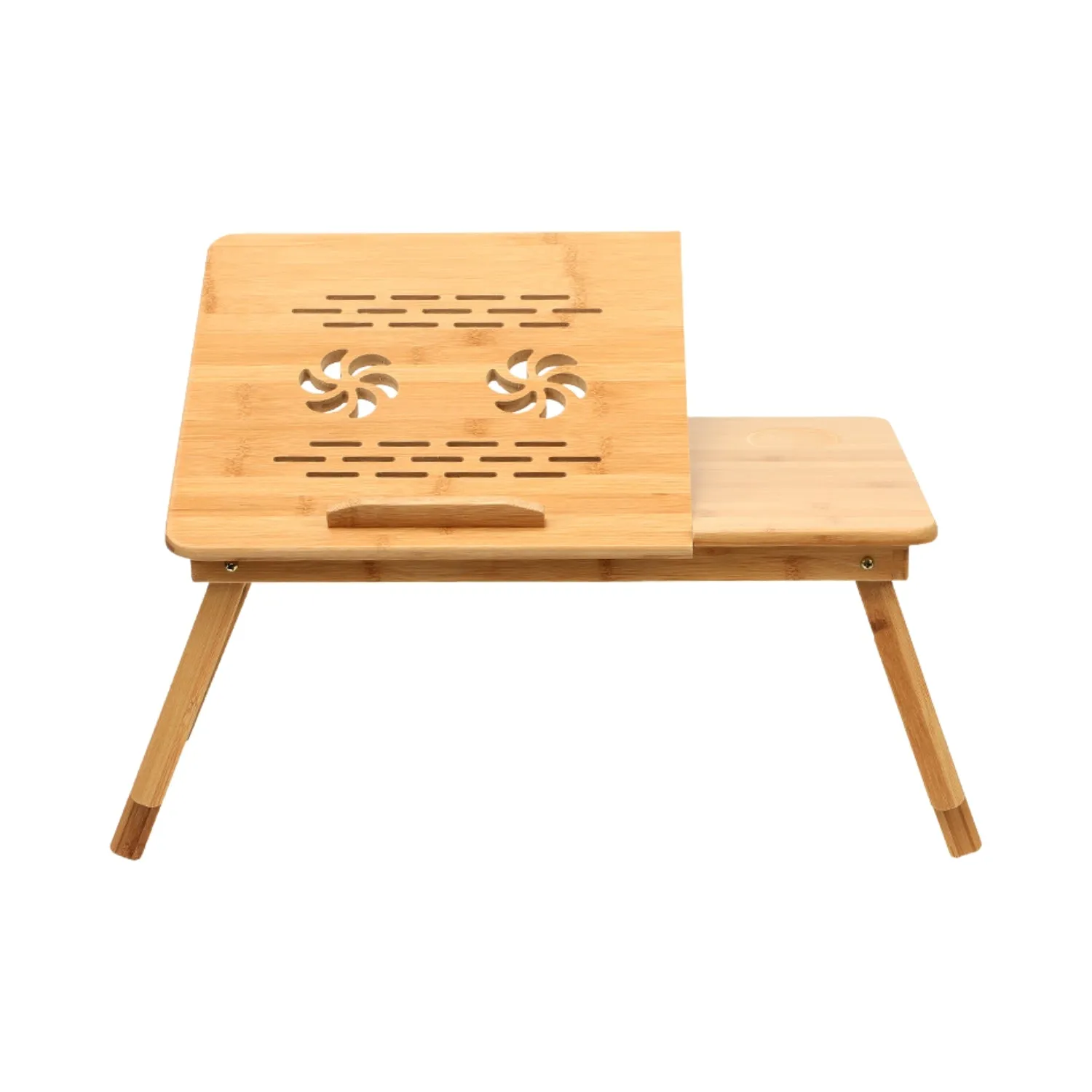 Adjustable Bamboo Laptop Desk, Portable, Sturdy, Folding,  EKKIO