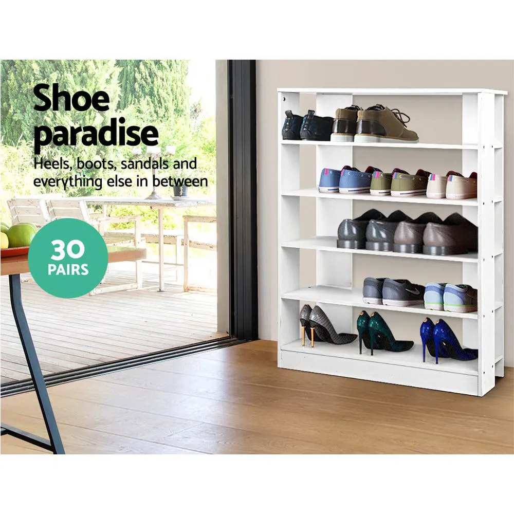 Artiss 6-Tier Shoe Rack Cabinet - White