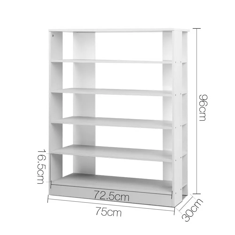 Artiss 6-Tier Shoe Rack Cabinet - White