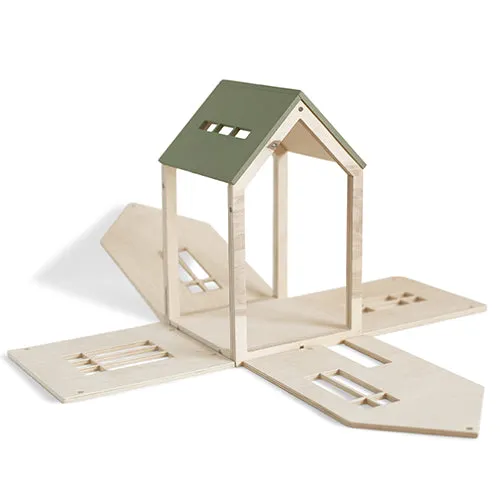 Babai Toys Wooden Doll House - Khaki