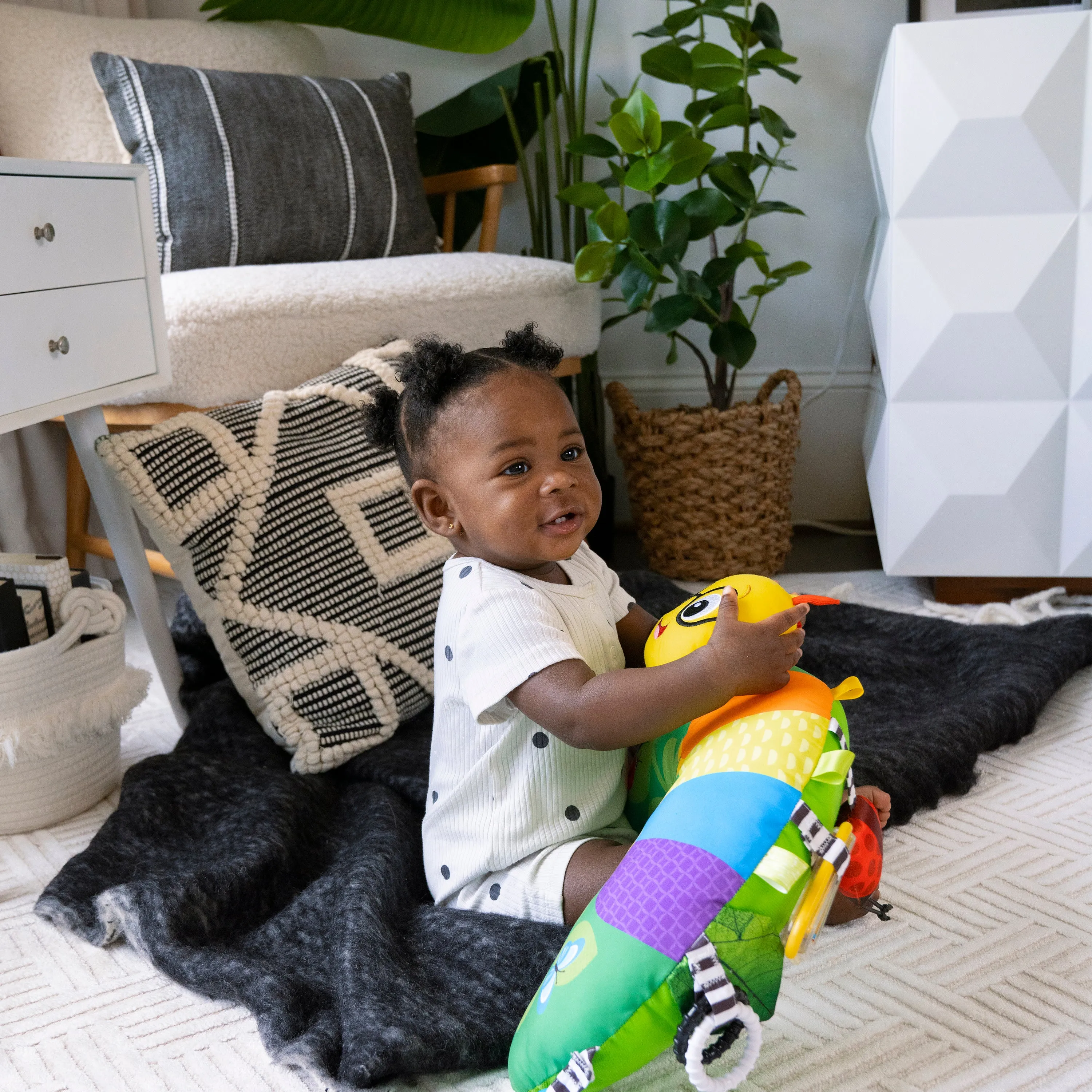 Baby Einstein Cal-a-Pillow Tummy Time Activity Pillow, Multisensory, Ages 0  Months