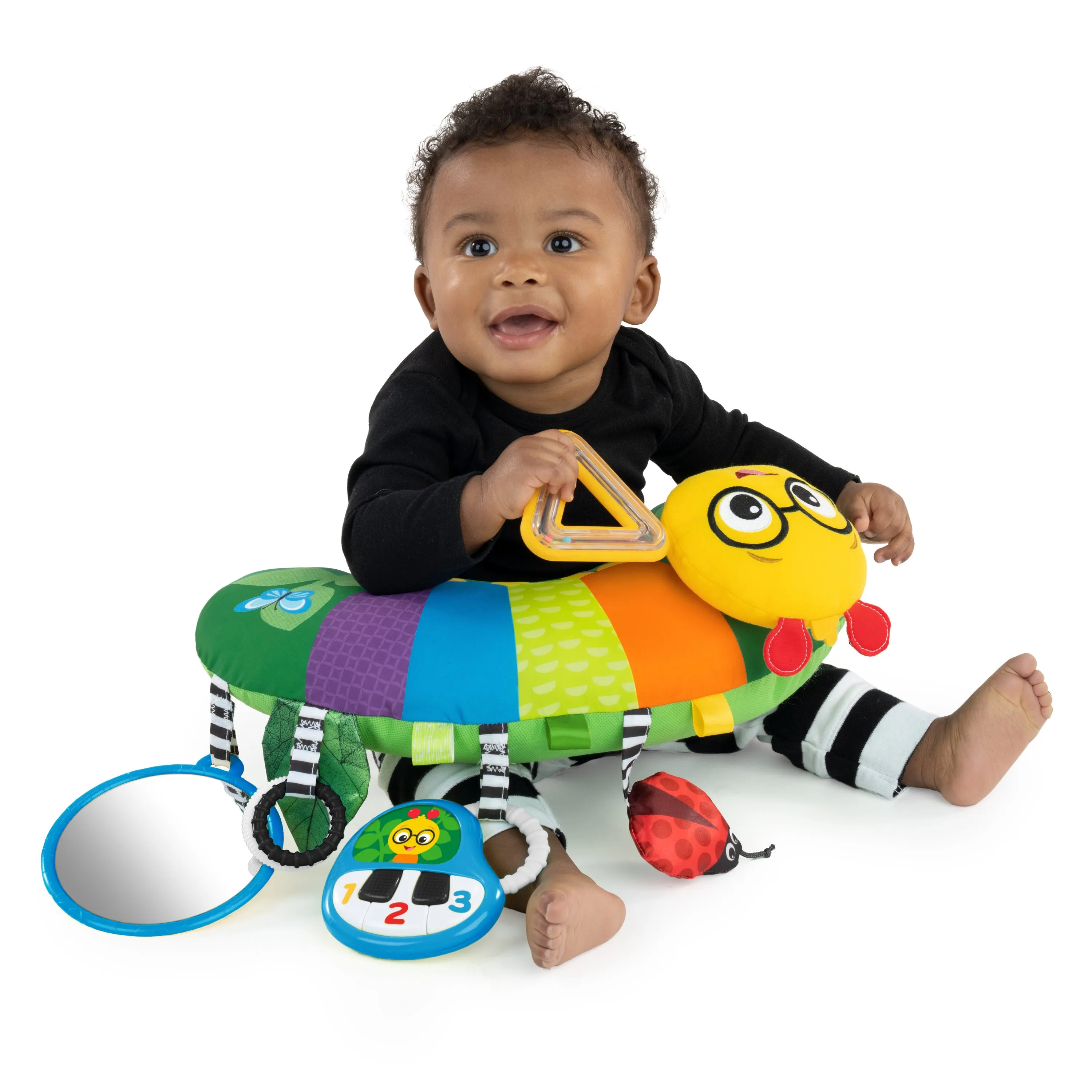 Baby Einstein Cal-a-Pillow Tummy Time Activity Pillow, Multisensory, Ages 0  Months