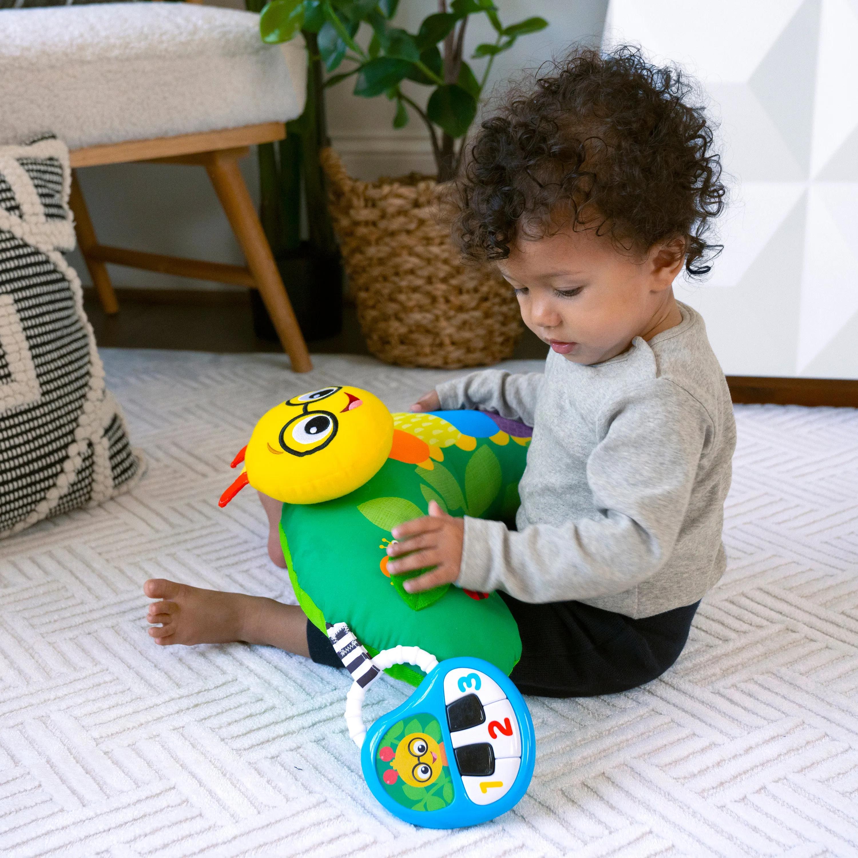 Baby Einstein Cal-a-Pillow Tummy Time Activity Pillow, Multisensory, Ages 0  Months