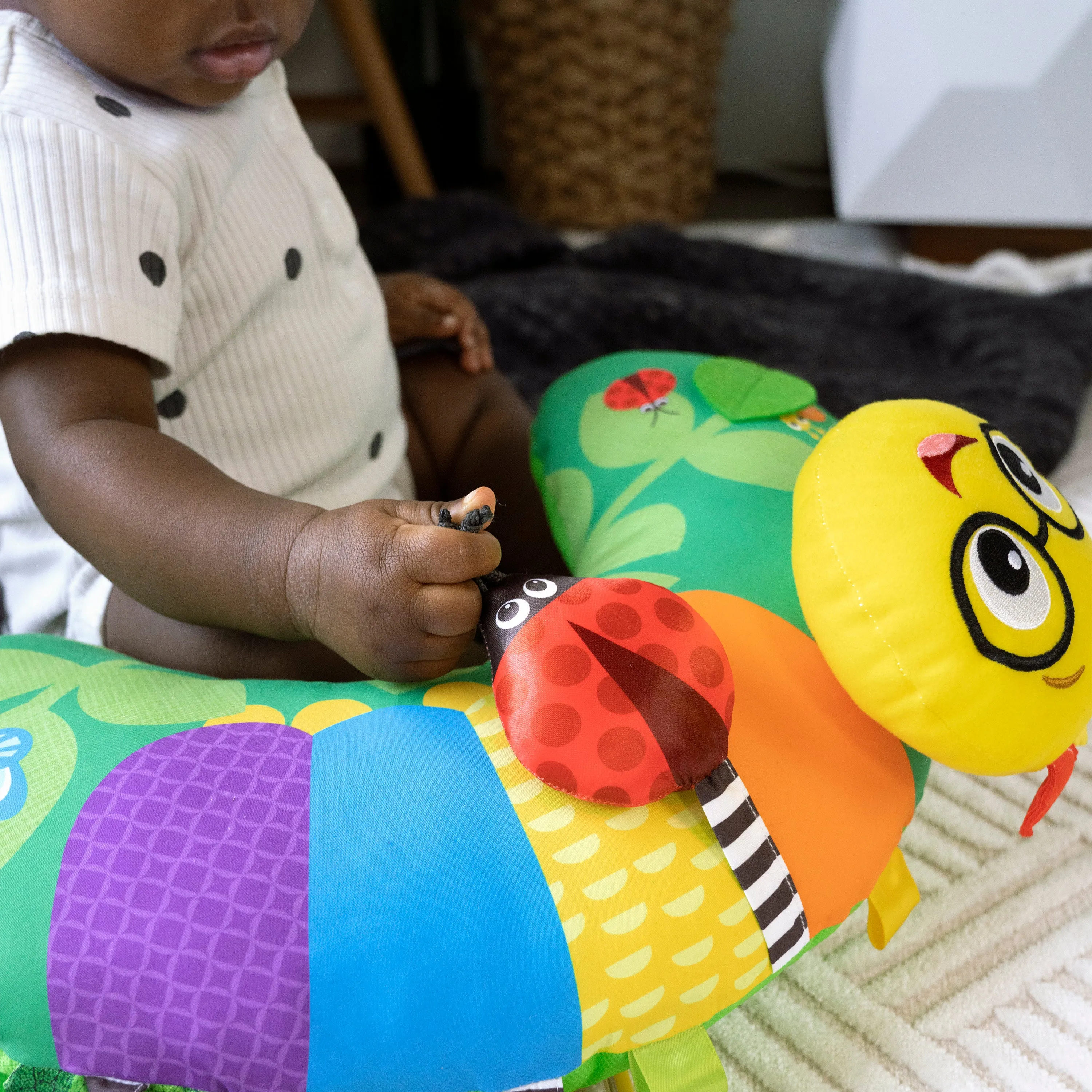 Baby Einstein Cal-a-Pillow Tummy Time Activity Pillow, Multisensory, Ages 0  Months