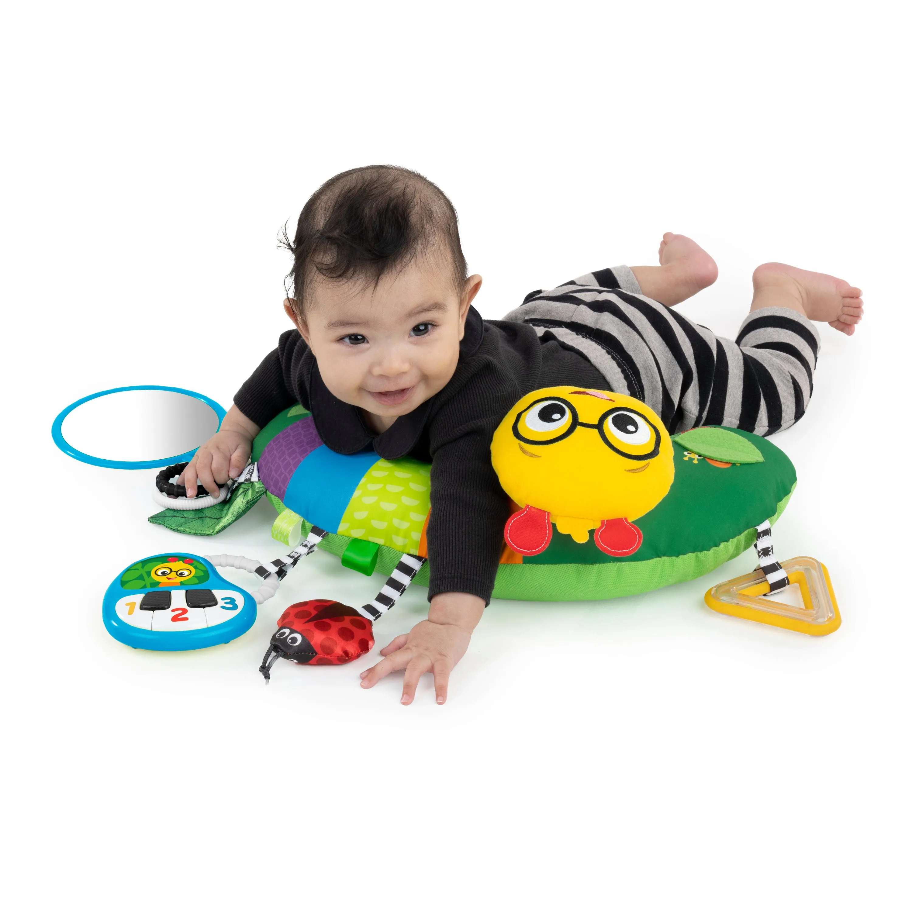 Baby Einstein Cal-a-Pillow Tummy Time Activity Pillow, Multisensory, Ages 0  Months