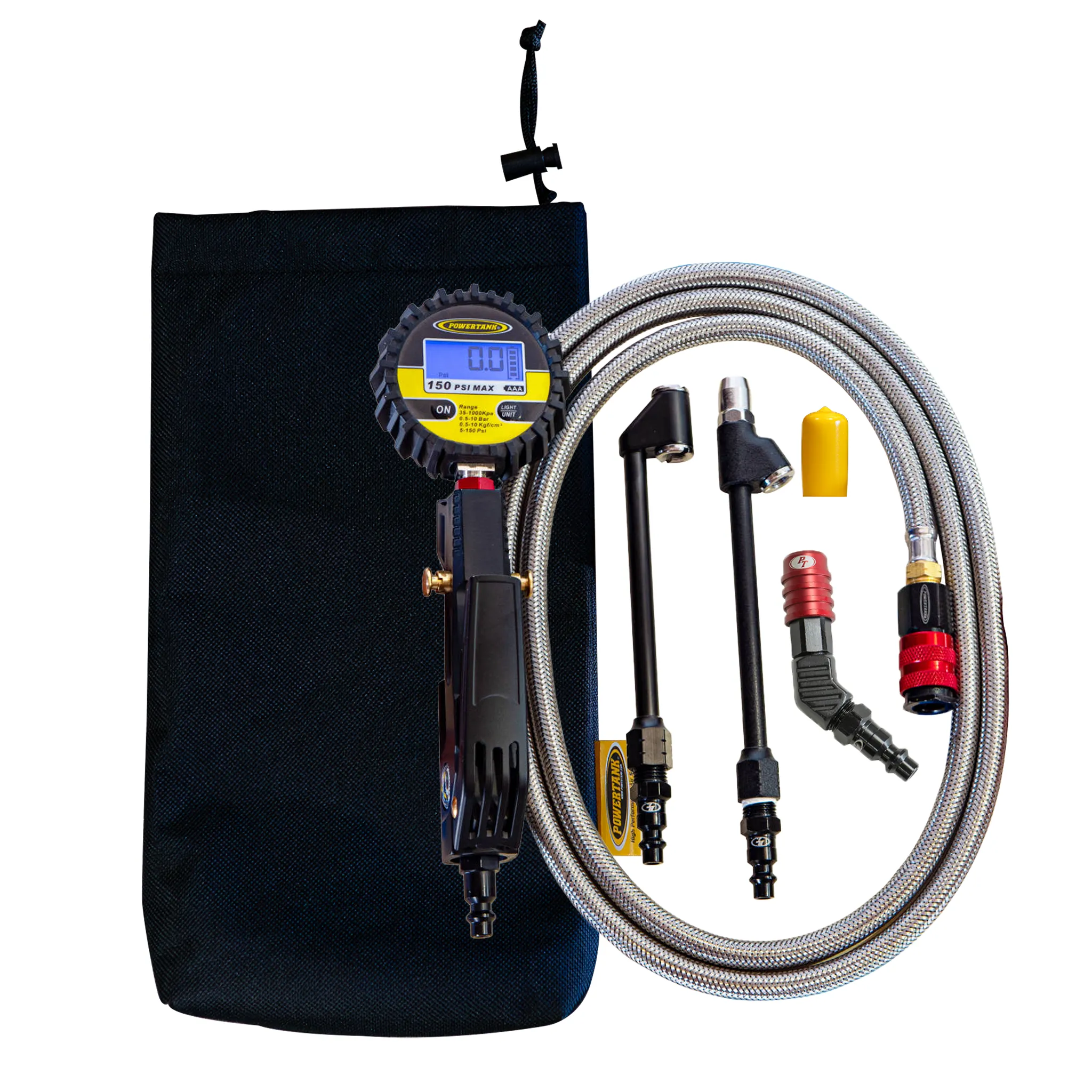 Big Kahuna Digital - Ventoso Tire Inflator with Gauge, 6 ft. Hose, and Quick-Switch Chucks