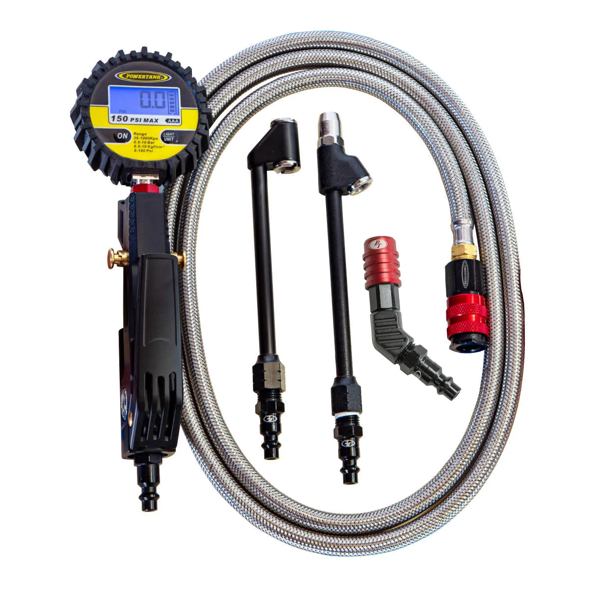 Big Kahuna Digital - Ventoso Tire Inflator with Gauge, 6 ft. Hose, and Quick-Switch Chucks