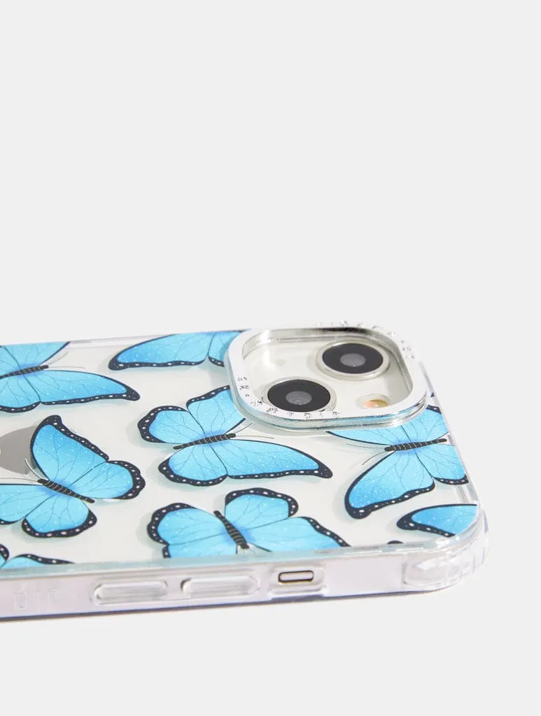 Blue Butterfly Repeat Shock iPhone Case