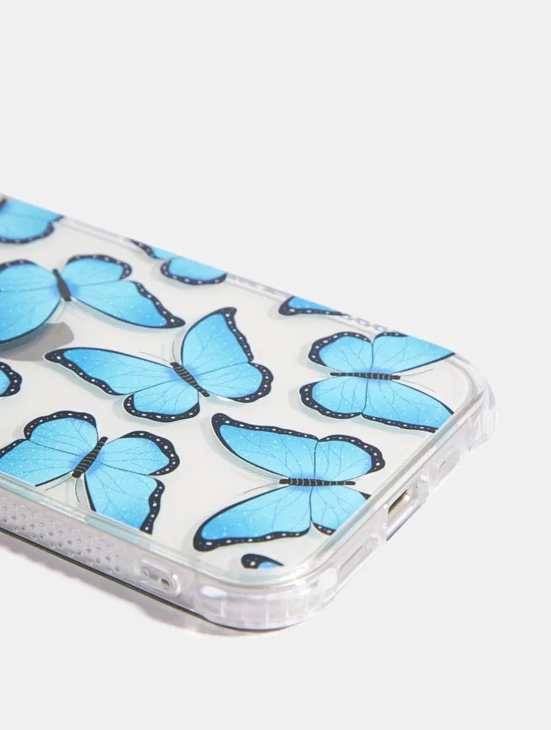 Blue Butterfly Repeat Shock iPhone Case