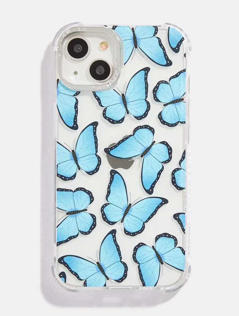 Blue Butterfly Repeat Shock iPhone Case