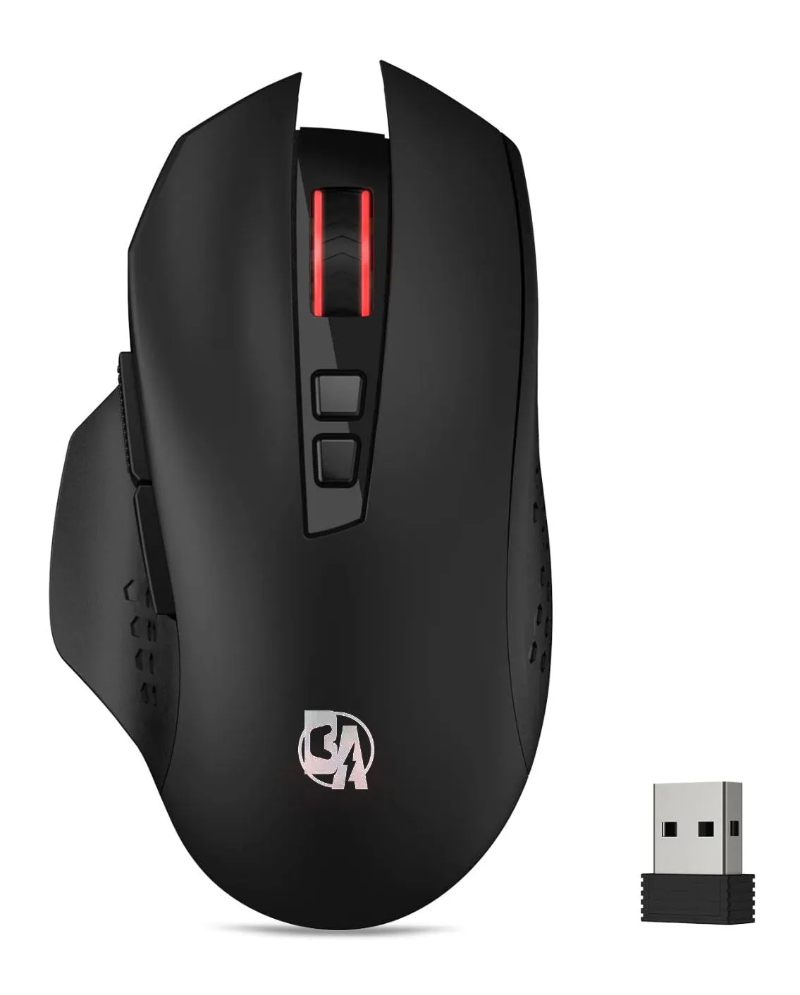 BOLT AXTION M656 Gainer Wireless Gaming Mouse – 4000 DPI, 5 DPI Levels, 7 Macro Buttons, Red LED Backlit, Pro Software for PC/Mac/Laptop