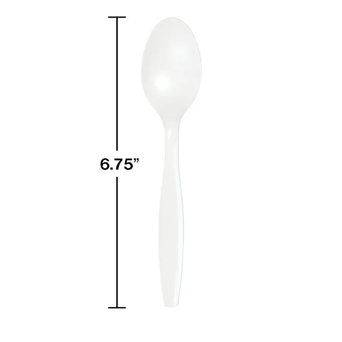 Bulk White Bulk Plastic Spoons (600 per Case)