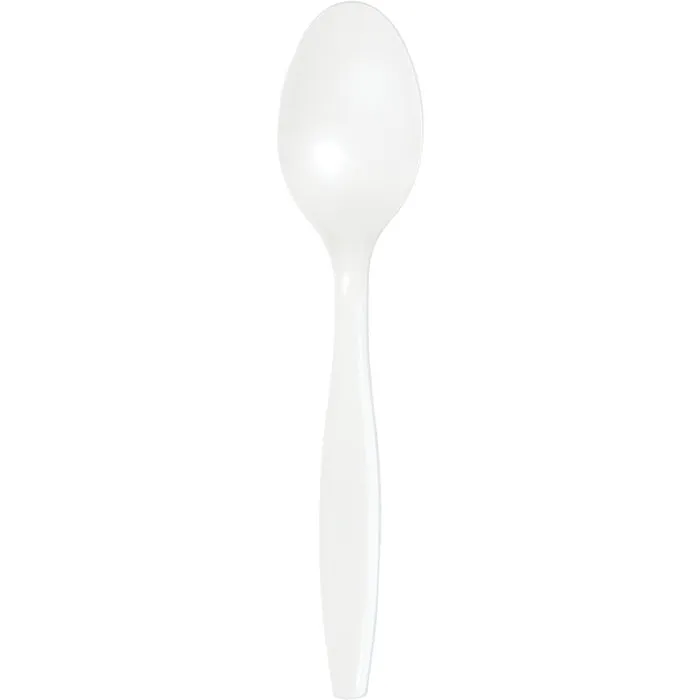 Bulk White Bulk Plastic Spoons (600 per Case)