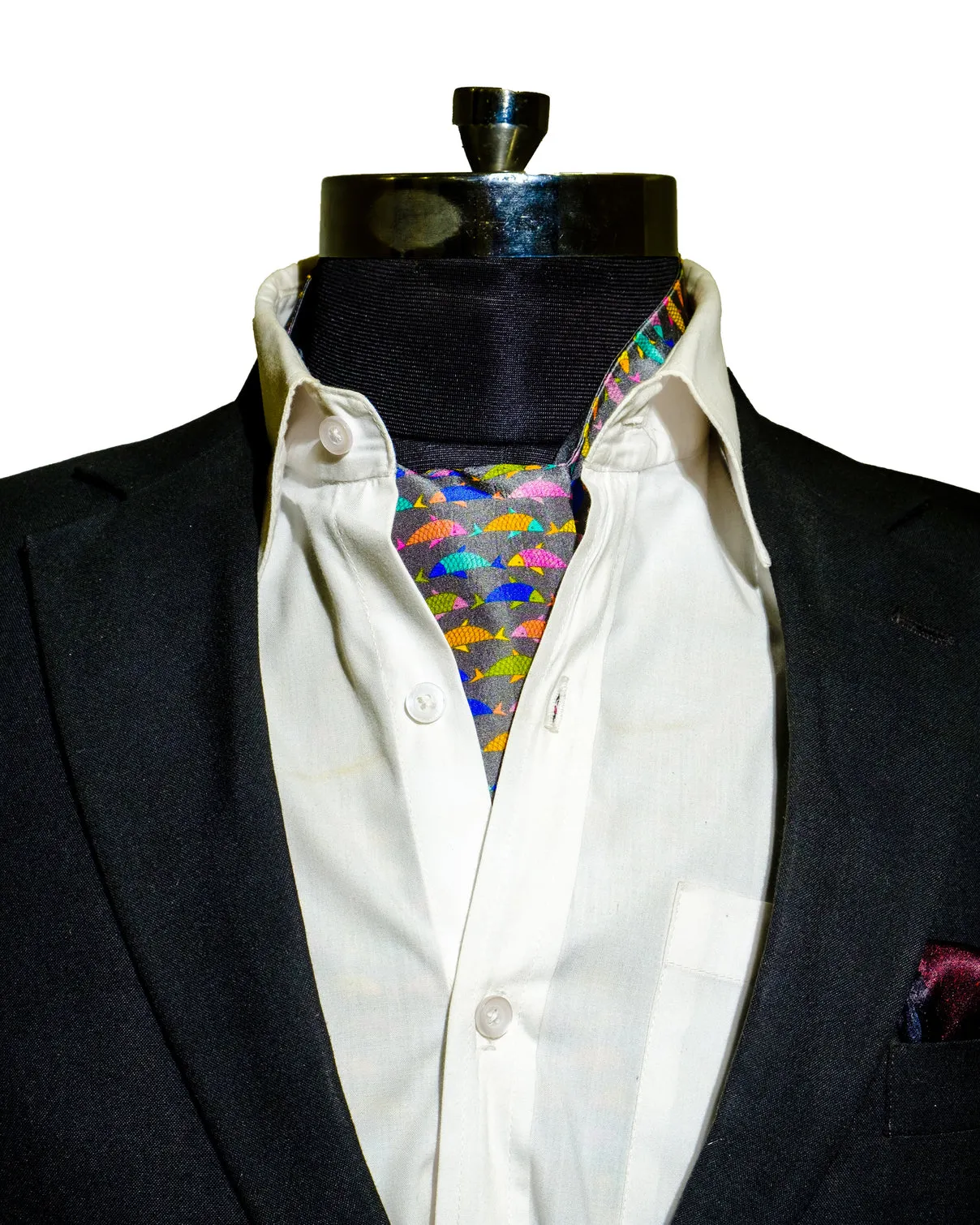 Chokore multicolor Fish print Silk Cravat