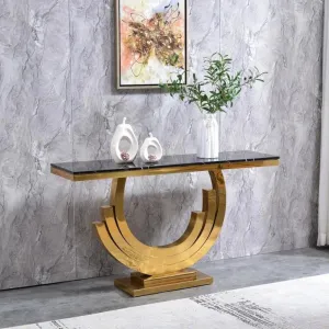 Classic Golden Console Table - Stainless Steel