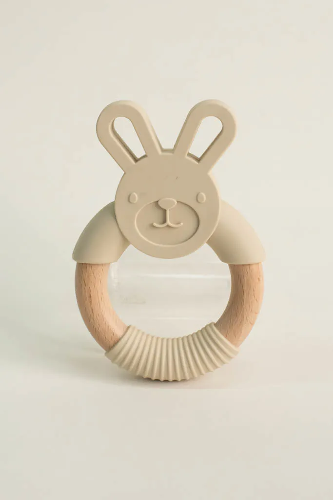 Cream Bunny Teething Ring