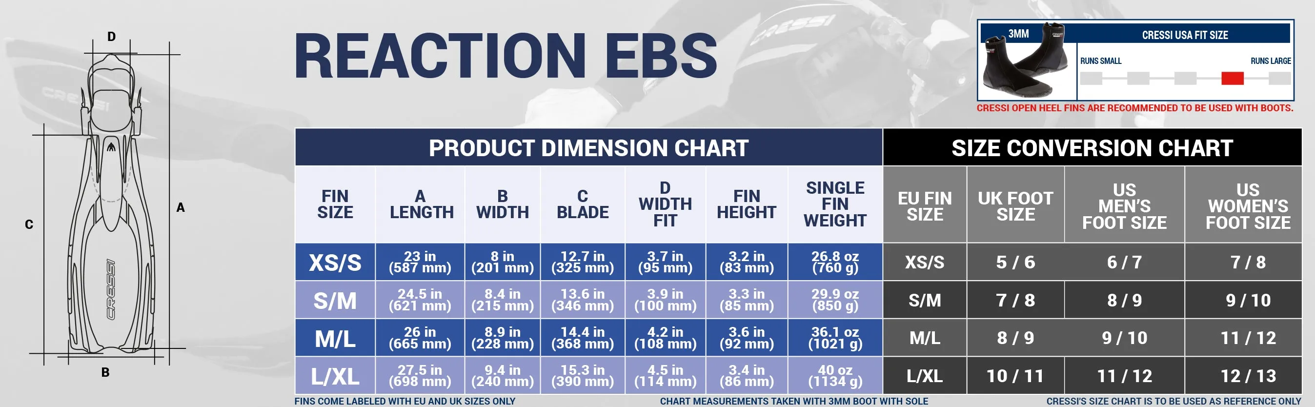 Cressi Reaction EBS Fins