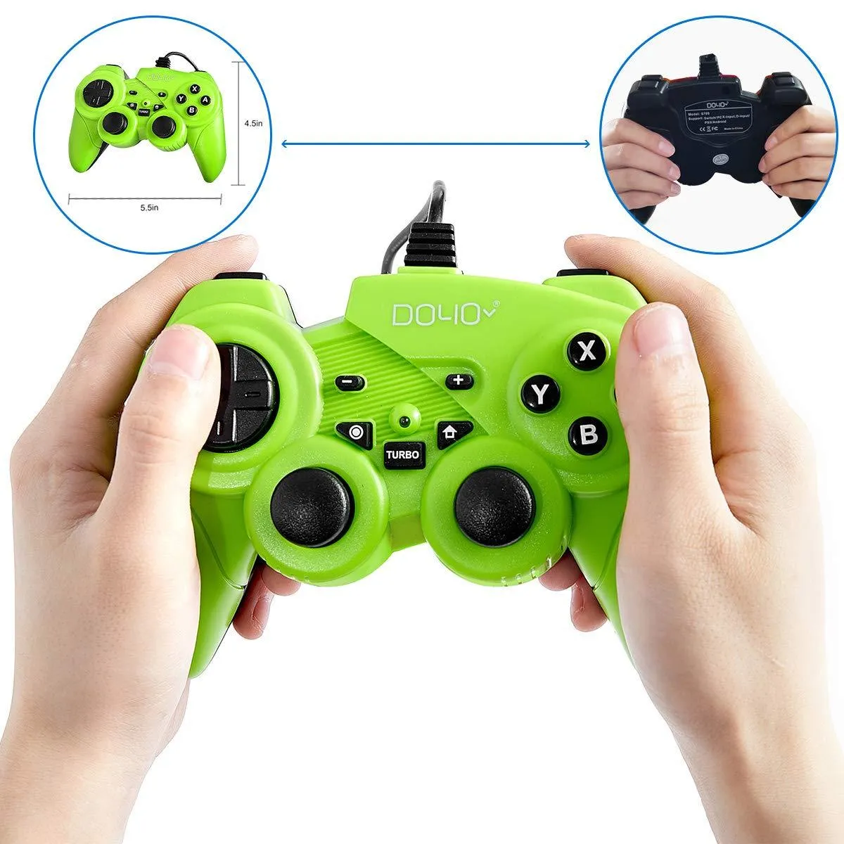 DOYO 2PCS USB gamepad Controller for Nintendo Switch,PC,PC,Android,TV Wired gamepad controller