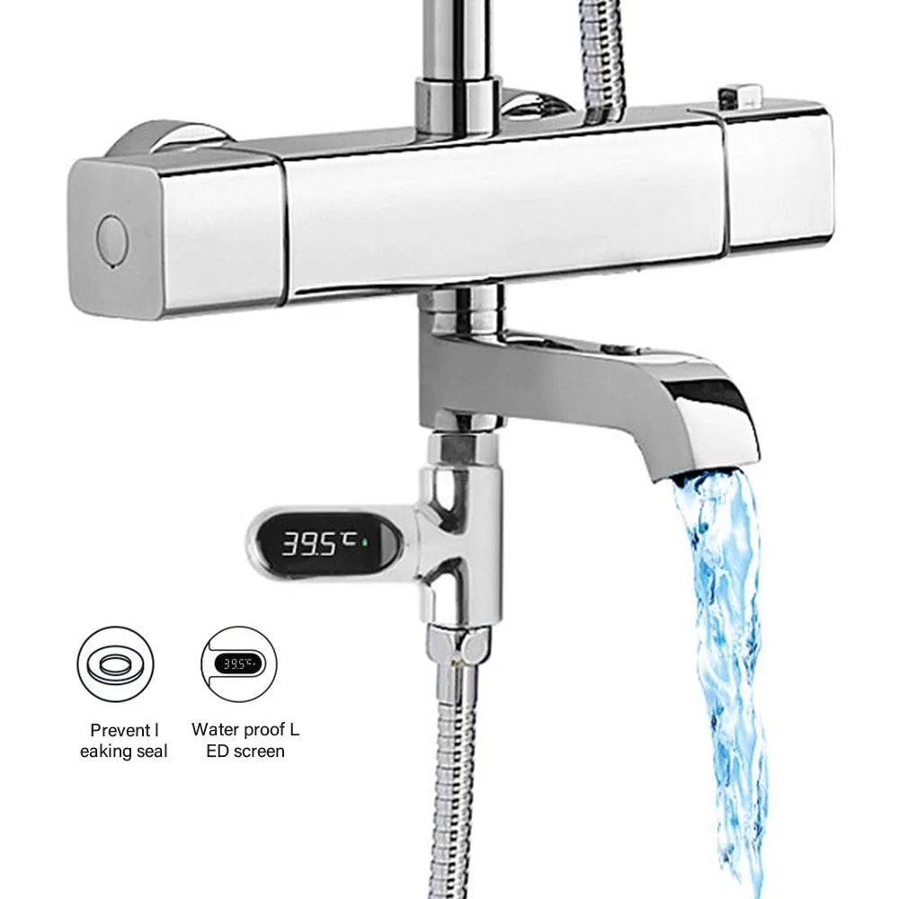 Electric Shower Bath Faucet Water Thermometer With LED Digital Screen