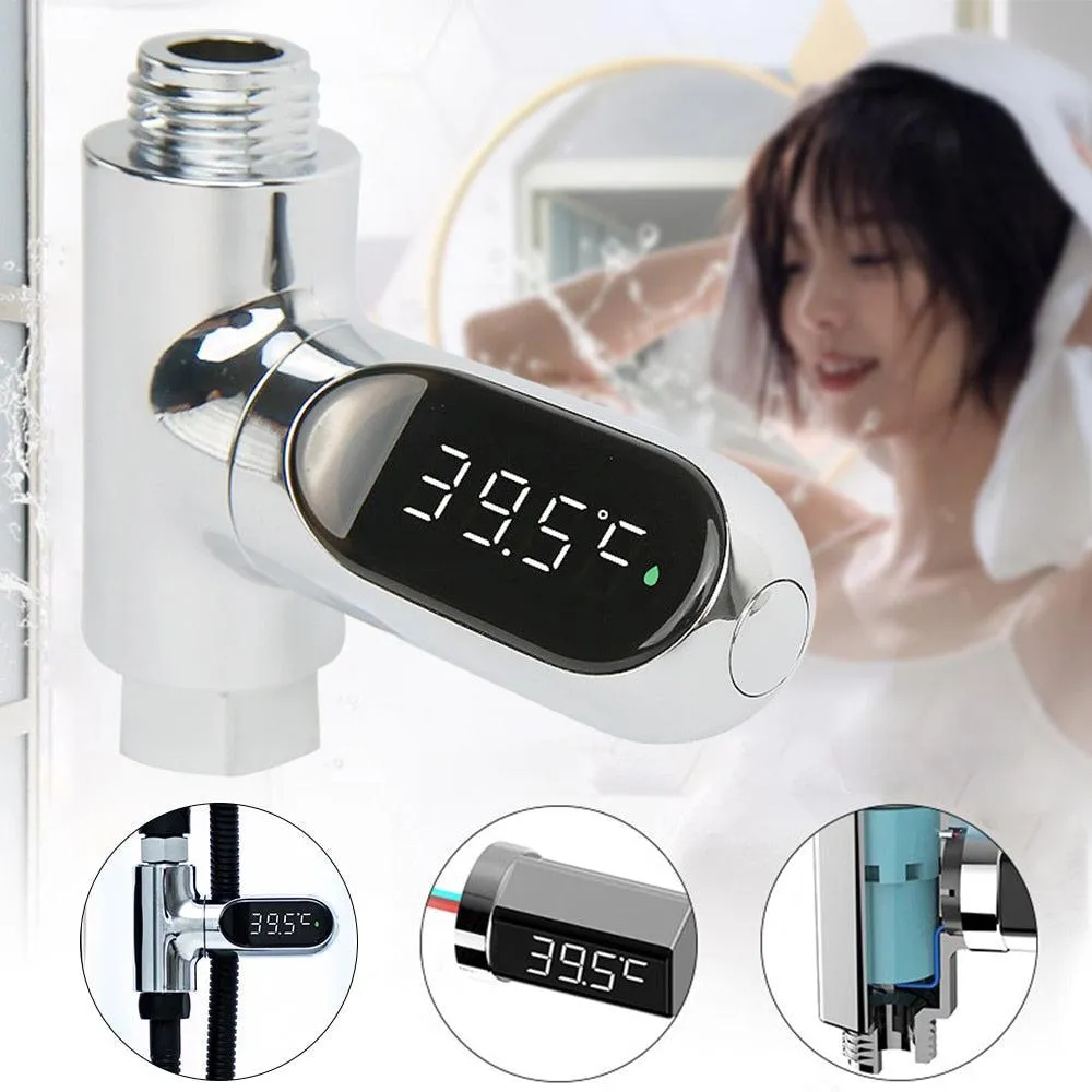 Electric Shower Bath Faucet Water Thermometer With LED Digital Screen