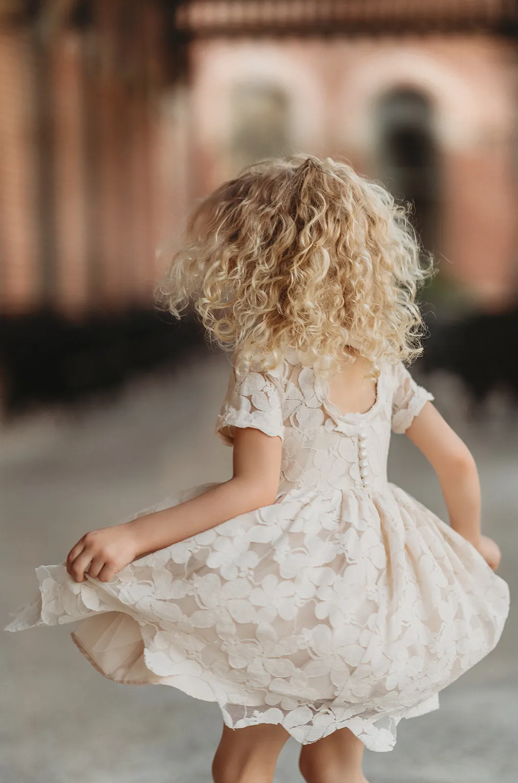 Evangeline Frock in Antique Ivory