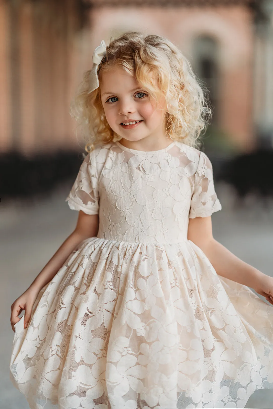 Evangeline Frock in Antique Ivory