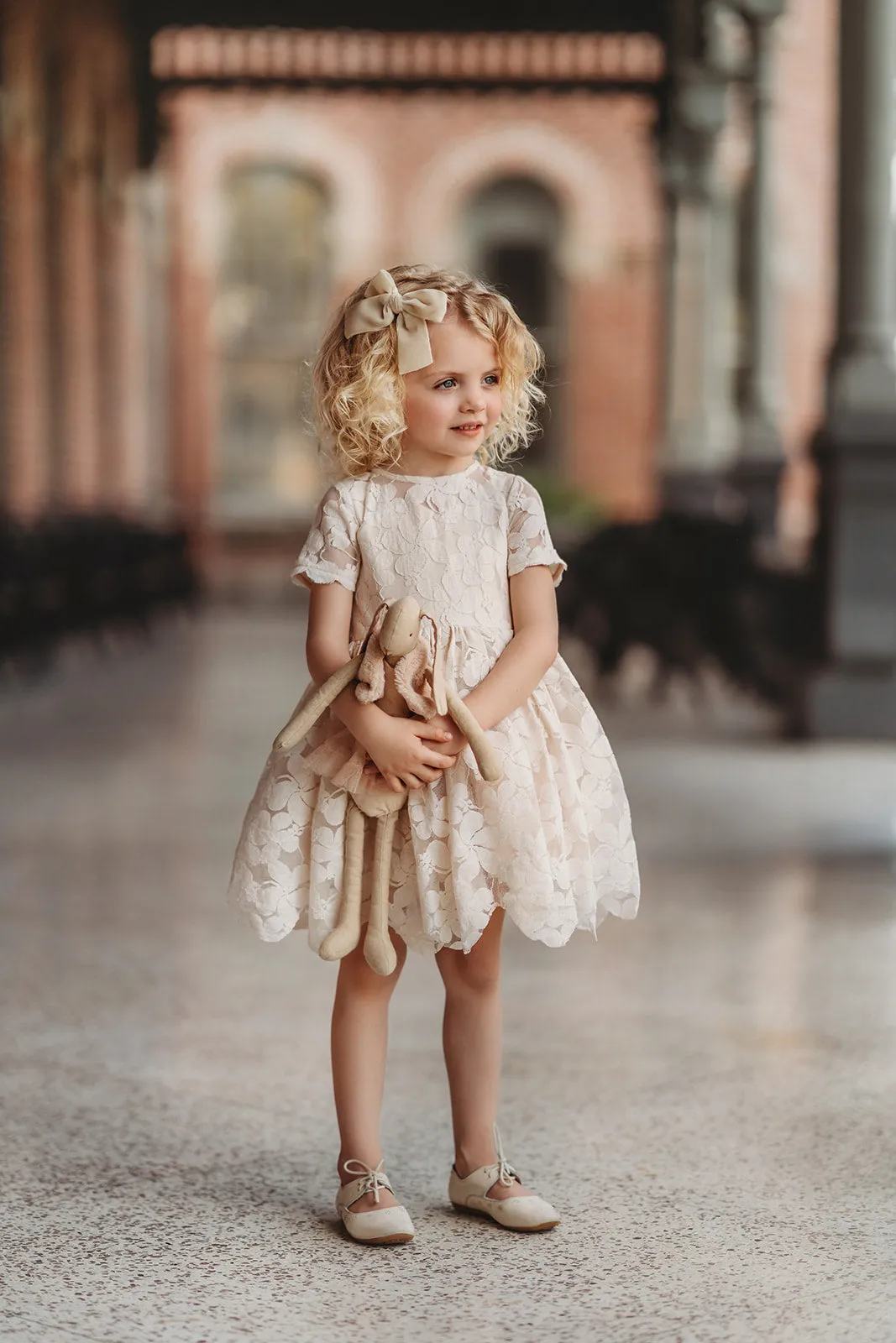 Evangeline Frock in Antique Ivory