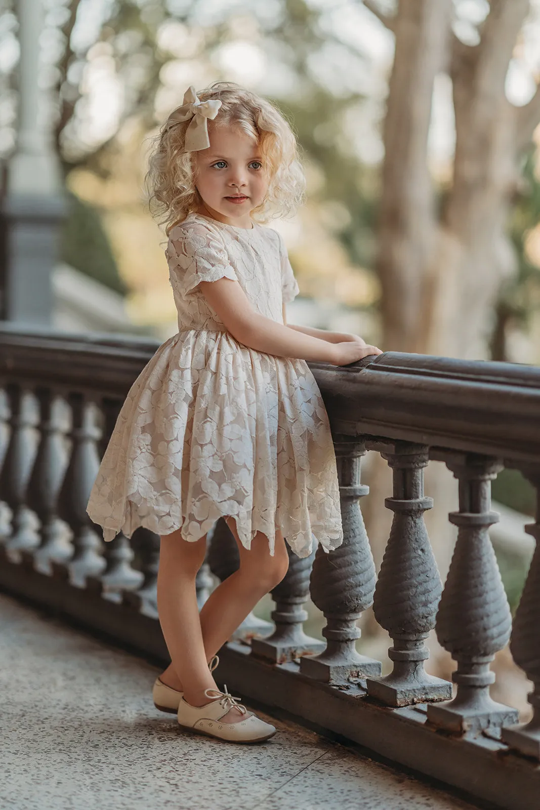 Evangeline Frock in Antique Ivory