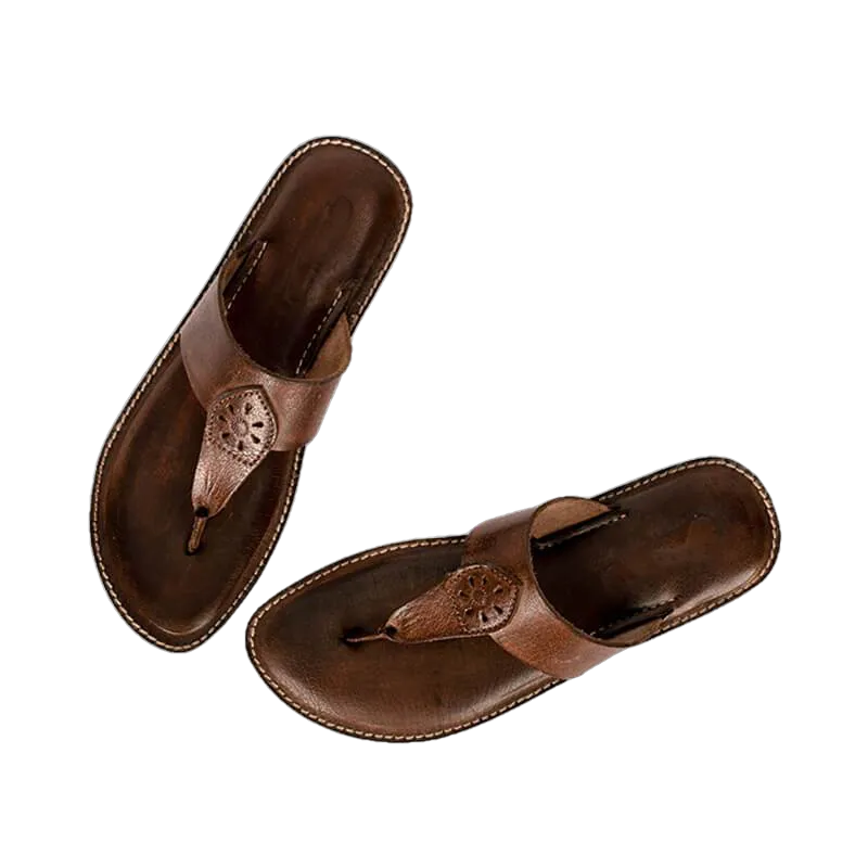 Evelyn Flat Leather Women Slippers