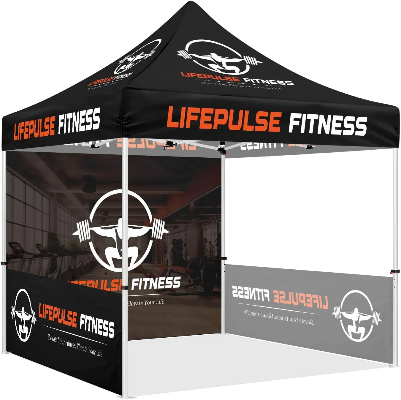 Fitness Tent-LIFEPULSE FITNESS 10 x 10 Canopy Tent with Side Walls