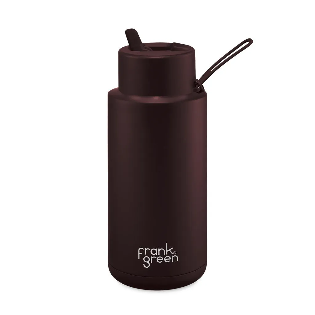 Frank Green Ceramic 34oz Straw Bottle - Chocolate