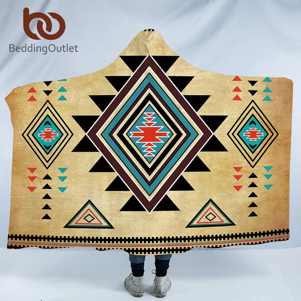 Geometric Hooded Blanket