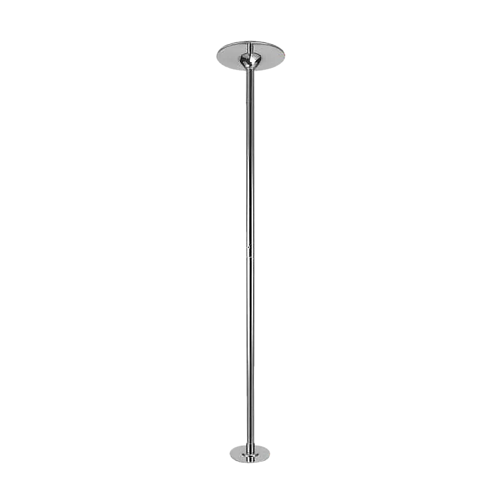 Height Adjustable Static & Spinning Dance Pole, Chrome Finish