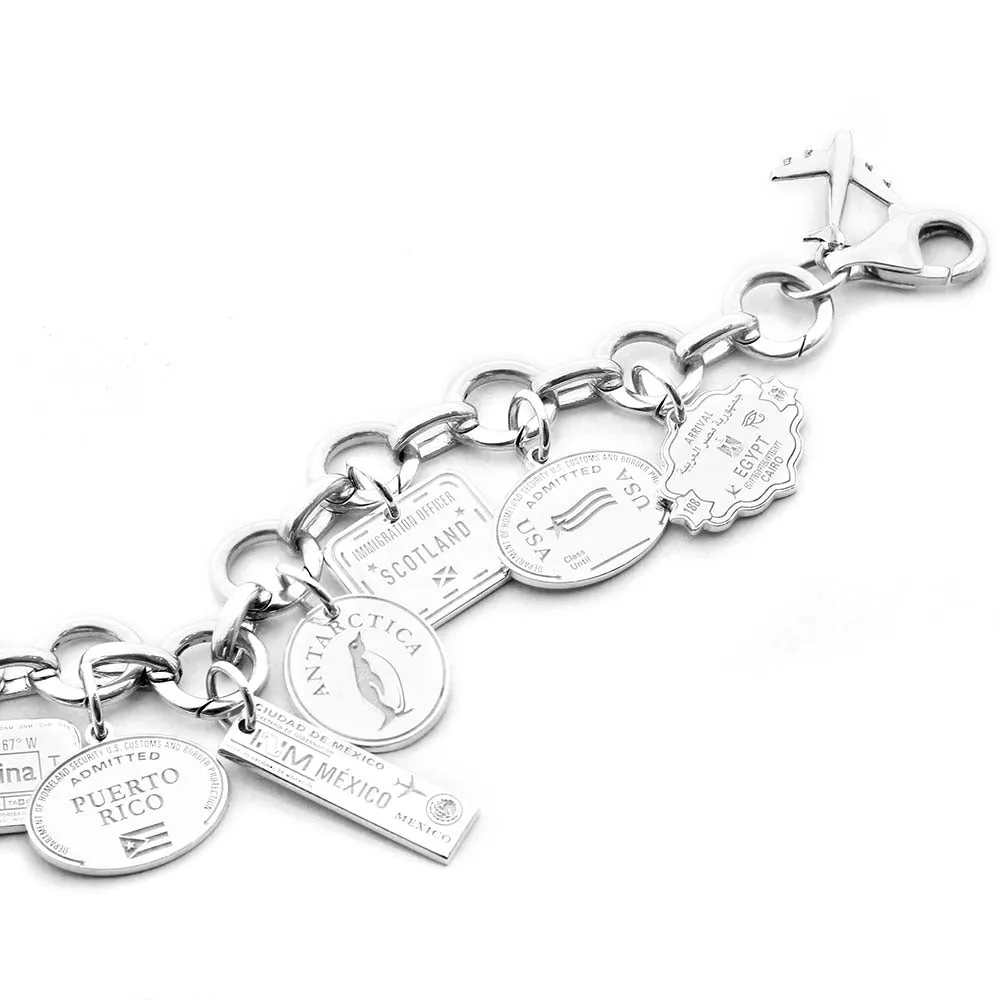 Infinity Link Charm Bracelet, Silver