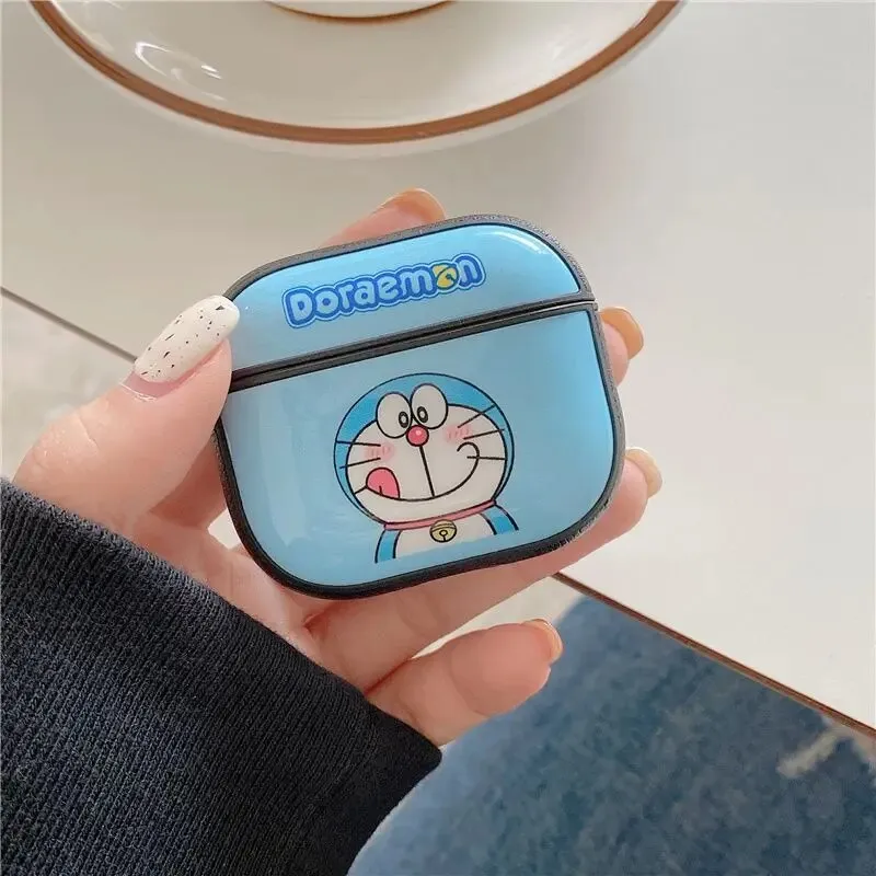 Kawaii Doraemon Cartoon Airpods Pro 2/3 Generation Wireless Bluetooth Earphone Protective Case Anti-Fall Portable Life Supplies