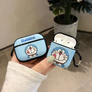 Kawaii Doraemon Cartoon Airpods Pro 2/3 Generation Wireless Bluetooth Earphone Protective Case Anti-Fall Portable Life Supplies