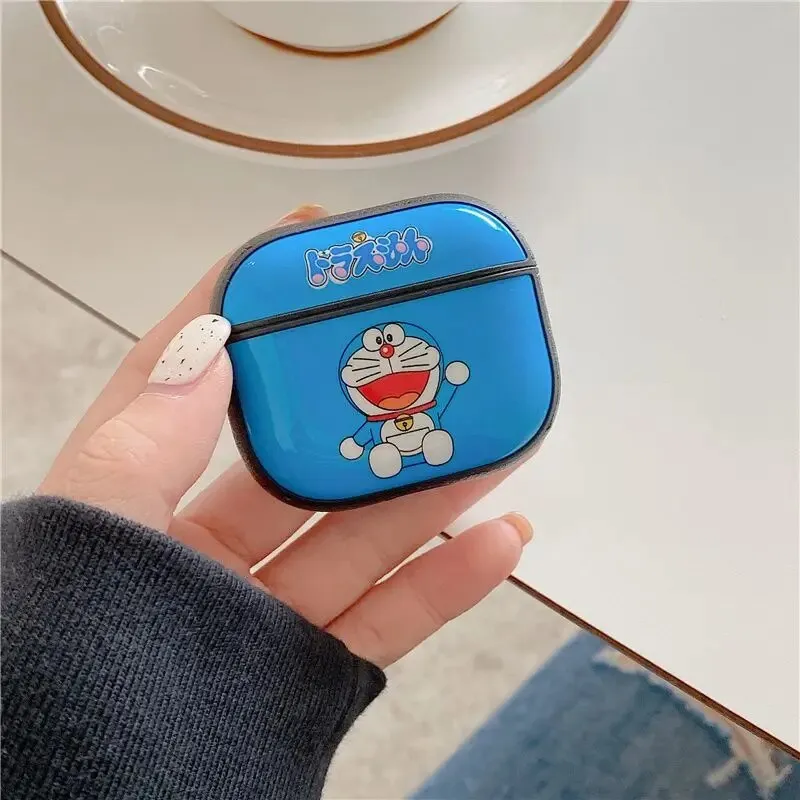 Kawaii Doraemon Cartoon Airpods Pro 2/3 Generation Wireless Bluetooth Earphone Protective Case Anti-Fall Portable Life Supplies