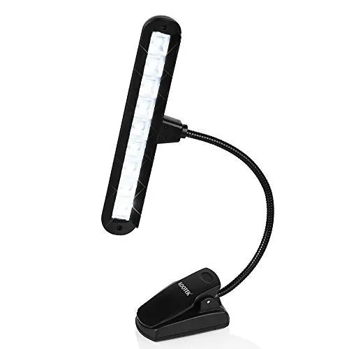 KOOTEK PORTABLE CLIP ON MUSIC LIGHT STAND 9 LED ORCHESTRA LAMP ADJUSTABLE NECK READING LIGHT RECHARGEABLE USB BOOK LIGHTS