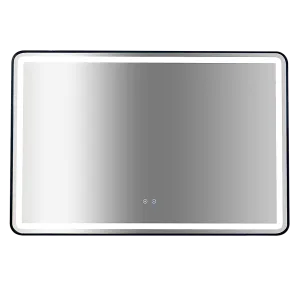 LED Anti-Fog Rectangular Mirror, Touch, Waterproof, 120x80